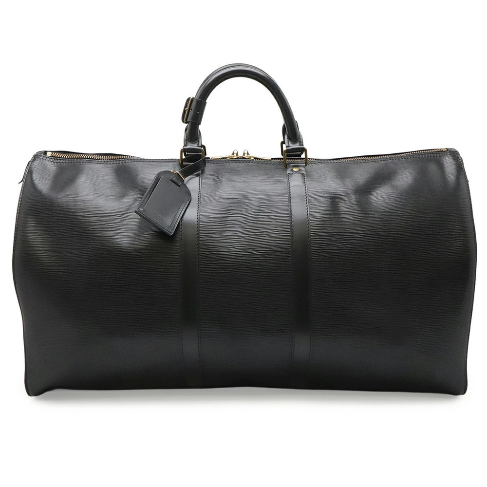 LOUIS VUITTON Epi Keepall Boston Bag Travel Leather Noir Black